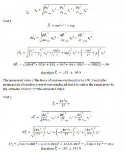 centripetal force experiment lab report